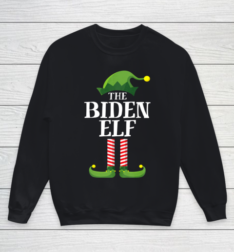 Biden Elf Matching Family Group Christmas Party Pajama Youth Sweatshirt