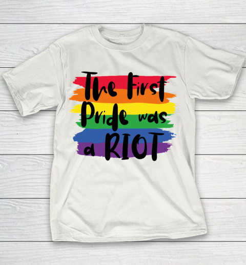The First Pride Was A RIOT Fitted LGBT Gay Youth T-Shirt