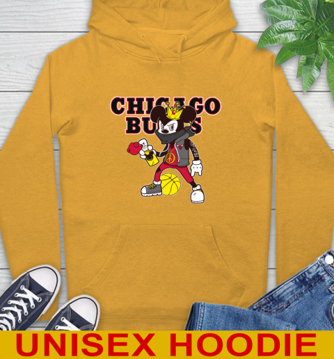 Chicago Bulls NBA Basketball Mickey Peace Sign Sports Hoodie 3