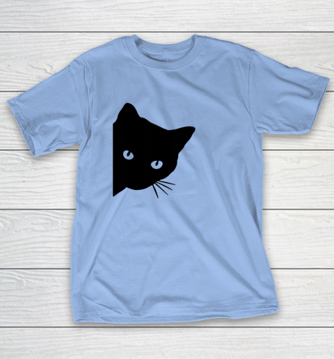 Black Cat Face Watching Funny Cat Halloween Gifts Cat Lovers T Shirt.QZSPTYUYC4 T-Shirt 8
