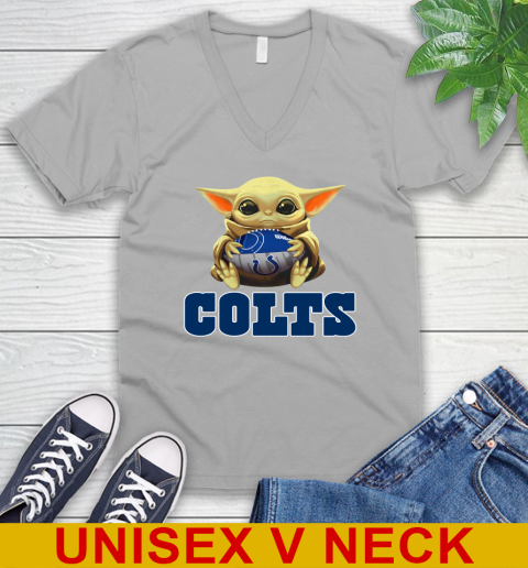 NFL Football Indianapolis Colts Baby Yoda Star Wars Shirt V-Neck T-Shirt 4