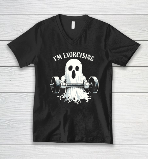 I'm Exorcising Funny Ghost Halloween V-Neck T-Shirt