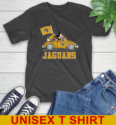NFL Football Jacksonville Jaguars Pluto Mickey Driving Disney Shirt T-Shirt - Image 3
