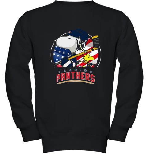 Florida Panthers Ice Hockey Snoopy And Woodstock NHL Youth Sweatshirt