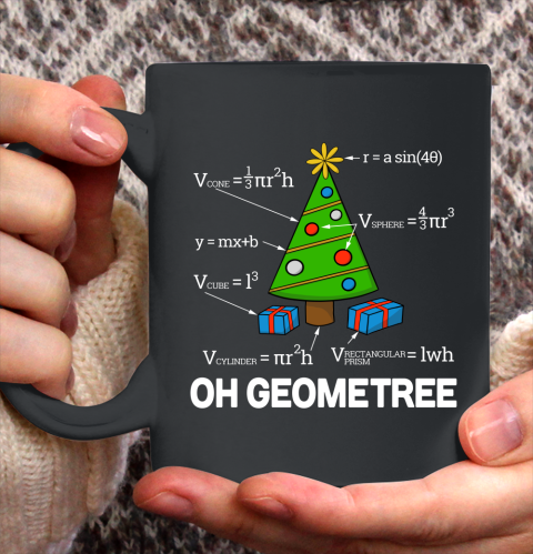 Funny Math Geometry Christmas Tree Teacher Ceramic Mug 11oz
