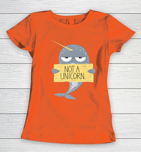 Not A Unicorn Cute Funny Narwhal Graphic Women's T-Shirt 4