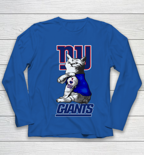 NFL Football My Cat Loves New York Giants Youth Long Sleeve 7