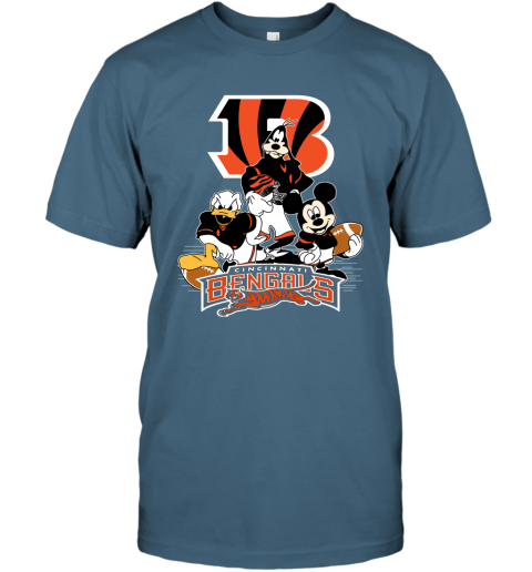 NFL Cincinnati Bengals Mickey Mouse Donald Duck Goofy Football Shirt Youth  Sweatshirt