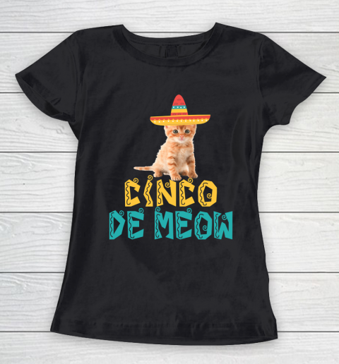 Cinco De Mayo Meow Cat Mexico Women's T-Shirt