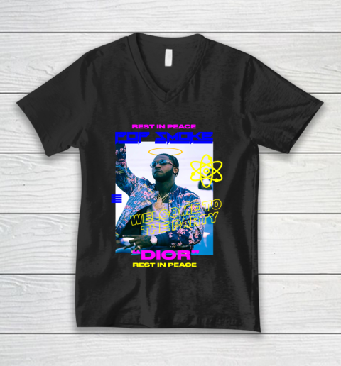 Pop Smoke Rest In Peace RIP V-Neck T-Shirt