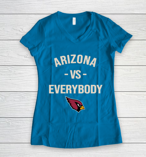 Arizona Cardinals Vs Everybody Women's V-Neck T-Shirt - Image 6