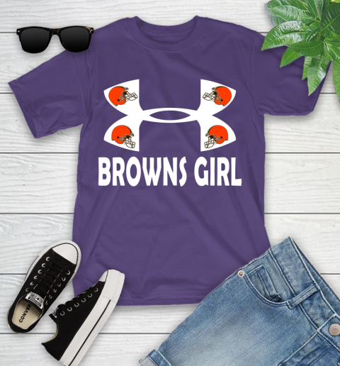 NFL Cleveland Browns Girl Under Armour Football Sports Youth T-Shirt 3