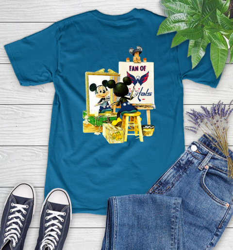 NHL Hockey Washington Capitals Mickey Drawing Shirt 89