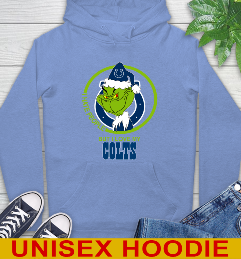 Indianapolis Colts NFL Christmas Grinch I Hate People But I Love My Favorite Football Team Hoodie 11
