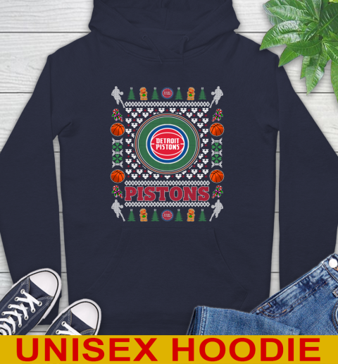 Detroit Pistons Merry Christmas NBA Basketball Loyal Fan Hoodie 3