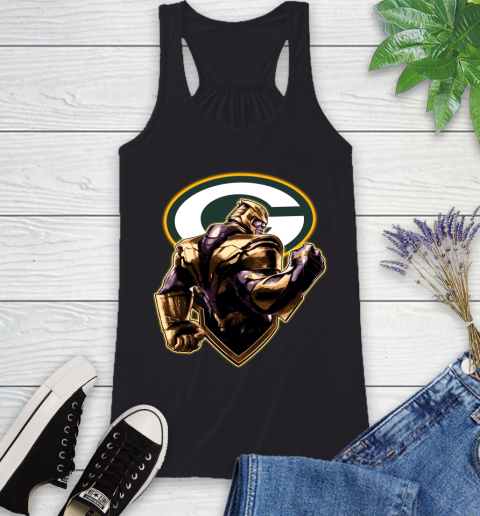 NFL Thanos Avengers Endgame Football Sports Green Bay Packers Racerback Tank 2