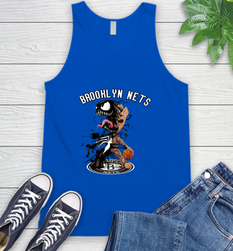 NBA Brooklyn Nets Basketball Venom Groot Guardians Of The Galaxy Tank Top 5