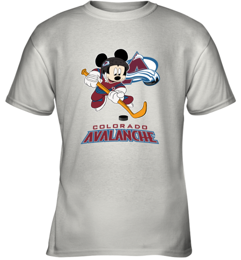NHL Hockey Mickey Mouse Team Colorado Avanlanche Youth T-Shirt