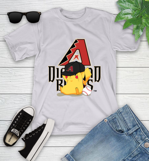 MLB Pikachu Baseball Sports Arizona Diamondbacks Youth T-Shirt 4