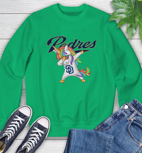 San Diego Padres MLB Baseball Funny Unicorn Dabbing Sports Sweatshirt 6