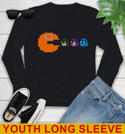 Chicago Bears NFL Football Pac Man Champion Youth Long Sleeve 2