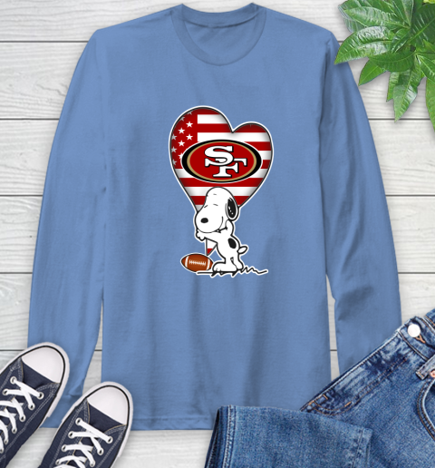 San Francisco 49ers NFL Football The Peanuts Movie Adorable Snoopy Long Sleeve T-Shirt 11