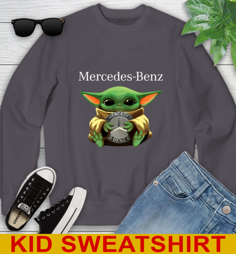 Star Wars Baby Yoda Hugs Mercedes Car Shirt 113