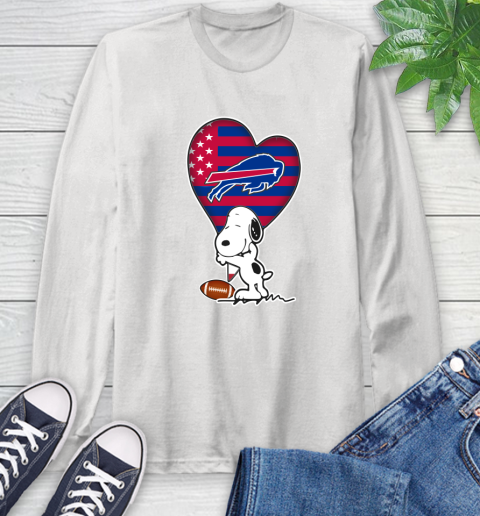 Buffalo Bills NFL Football The Peanuts Movie Adorable Snoopy Long Sleeve T-Shirt