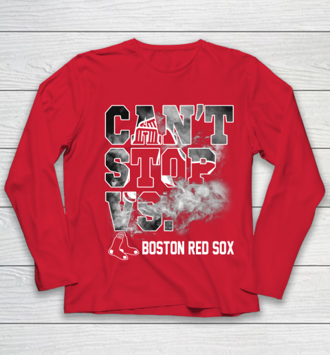 MLB Boston Red Sox Baseball Can't Stop Vs Boston Red Sox Youth Long Sleeve 8