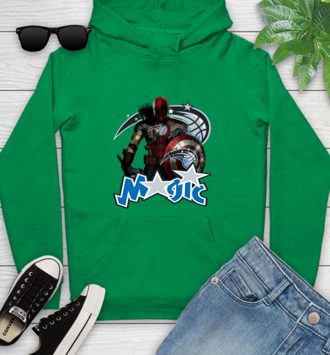 Philadelphia 76ers NBA Basketball Captain America Thor Spider Man Hawkeye Avengers Youth Hoodie 7