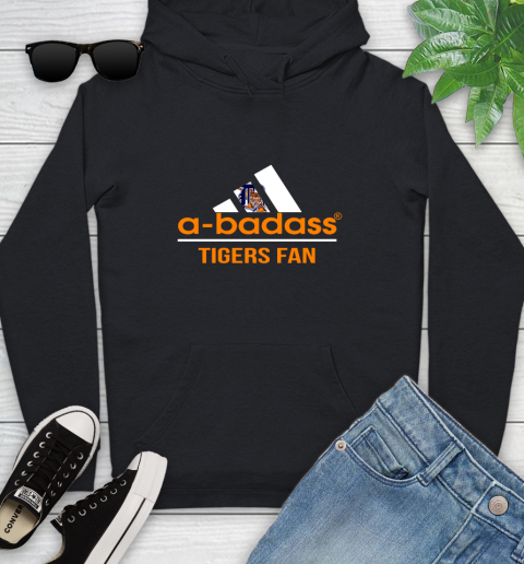 MLB A Badass Detroit Tigers Fan Adidas Baseball Sports Youth Hoodie