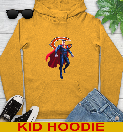 NFL Superman DC Sports Football Chicago Bears Youth Hoodie 3