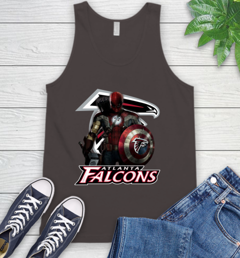 NFL Captain America Thor Spider Man Hawkeye Avengers Endgame Football Atlanta Falcons Tank Top 7