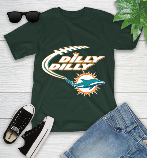 NFL Miami Dolphins Dilly Dilly Football Sports Youth T-Shirt 5