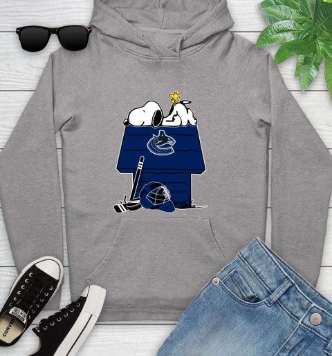 Vancouver Canucks NHL Hockey Snoopy Woodstock The Peanuts Movie Youth Hoodie 6