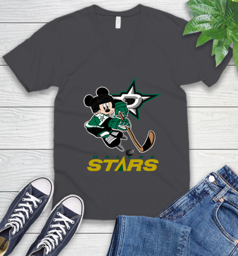 NHL Dallas Stars Mickey Mouse Disney Hockey T Shirt V-Neck T-Shirt 5