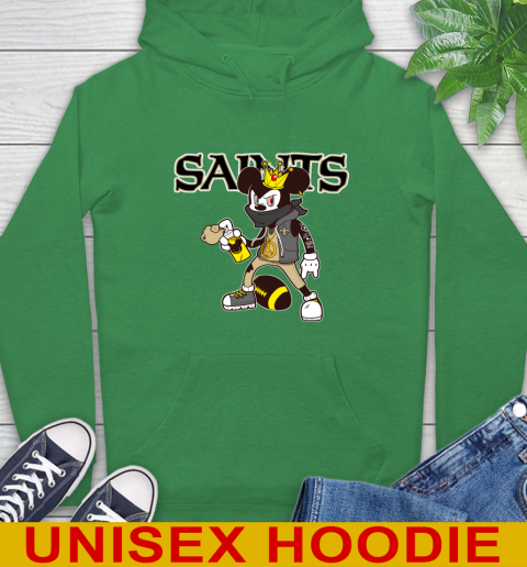 New Orleans Saints NFL Football Mickey Peace Sign Sports Hoodie 8