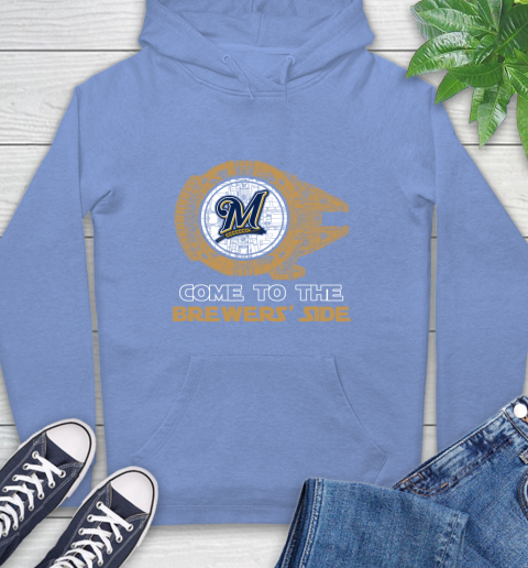 MLB Come To The Milwaukee Brewers Side Star Wars Baseball Sports Hoodie 11