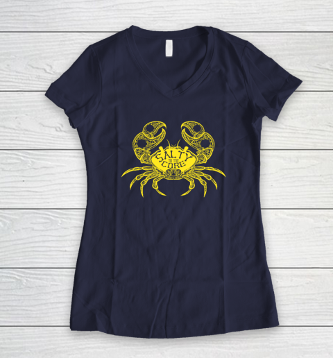 Salty To The Core Crab Women's V-Neck T-Shirt 7