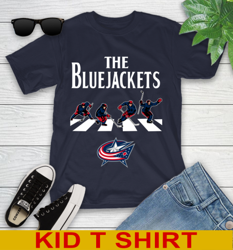 NHL Hockey Columbus Blue Jackets The Beatles Rock Band Shirt Youth T-Shirt 2