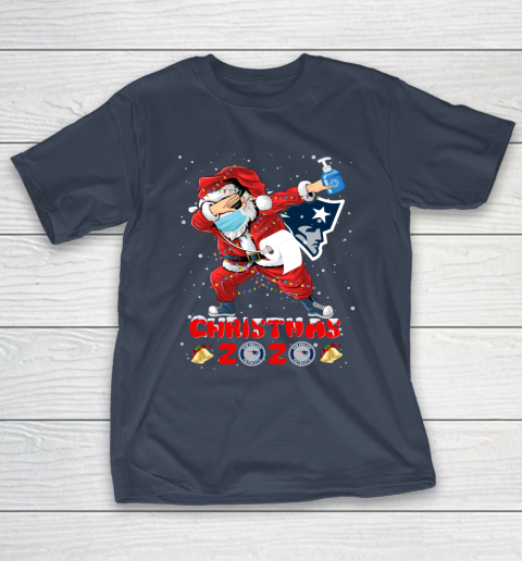 New England Patriots Funny Santa Claus Dabbing Christmas 2020 NFL T-Shirt 3