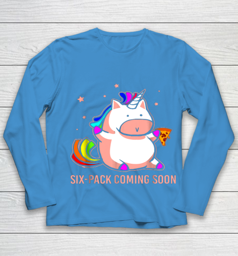 Unicorn Six Pack Funny Cute Shirt Coming Soon Fat Unicorn Youth Long Sleeve 5
