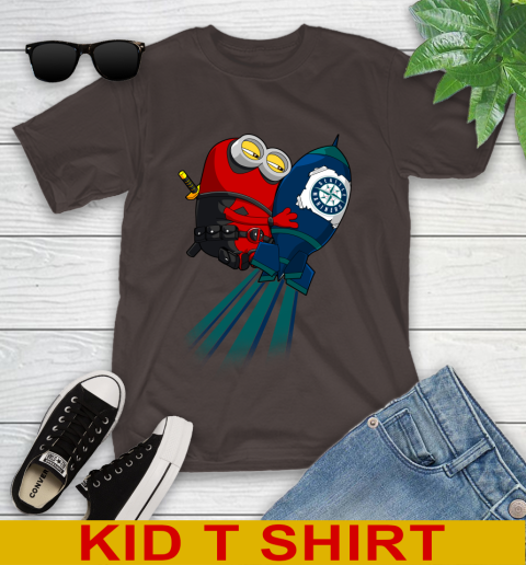 MLB Baseball Seattle Mariners Deadpool Minion Marvel Shirt Youth T-Shirt 6