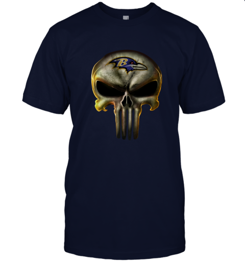 Baltimore Ravens The Punisher Mashup Football Shirts Unisex Jersey Tee