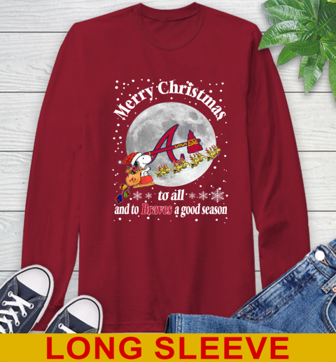 Atlanta Braves Merry Christmas To All And To Braves A Good Season MLB Baseball Sports Long Sleeve T-Shirt 9