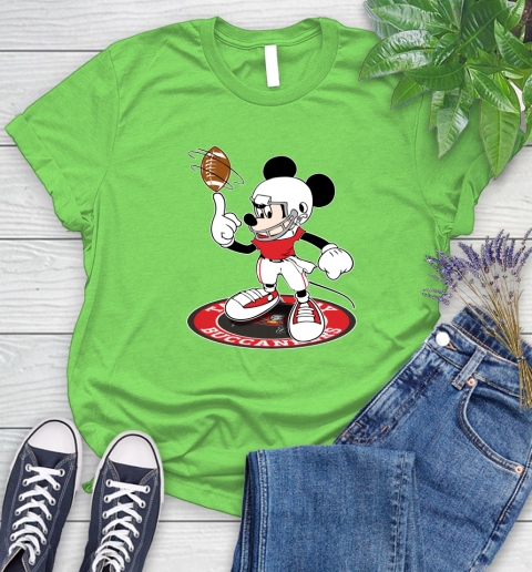 NFL Football Tampa Bay Buccaneers Cheerful Mickey Disney Shirt Women's T-Shirt 10