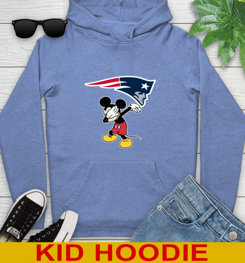 New England Patriots NFL Football Dabbing Mickey Disney Sports Youth Hoodie 12