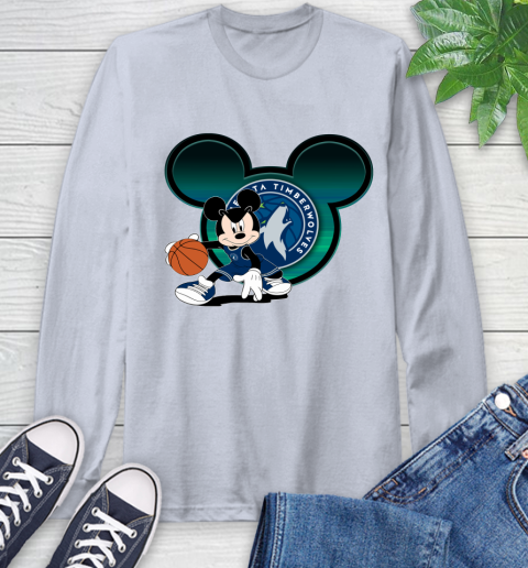 NBA Minnesota Timberwolves Mickey Mouse Disney Basketball Long Sleeve T-Shirt 6