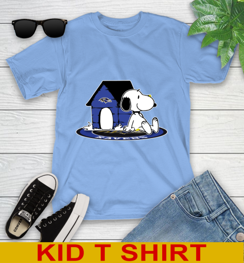 NFL Football Baltimore Ravens Snoopy The Peanuts Movie Shirt Youth T-Shirt 11