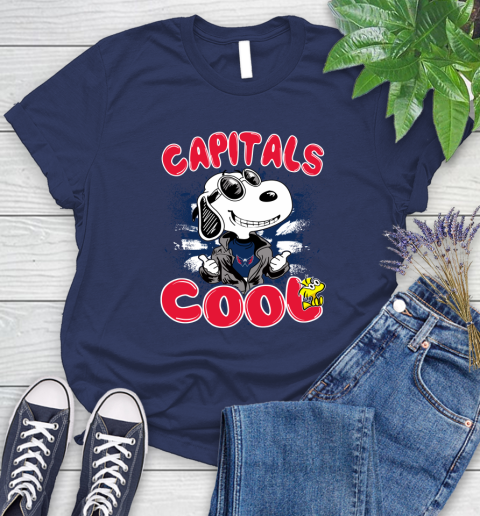 NHL Hockey Washington Capitals Cool Snoopy Shirt Women's T-Shirt 12